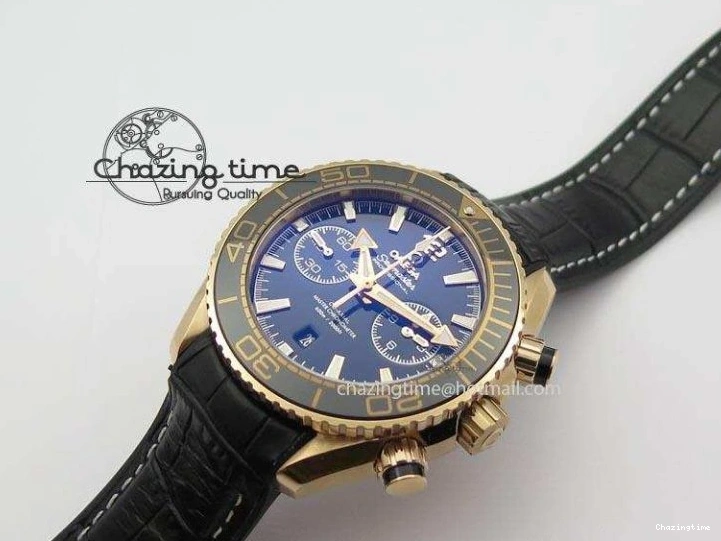 0215 Breathable Seamaster Professional Chrono RG Black Ceramic Black Dial On Black Gummy Strap A 8214